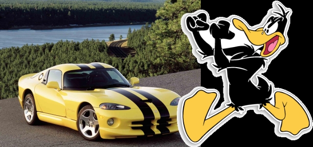Dodge Viper Logo Upside Down Daffy Duck. Unsee dodge viper symbol