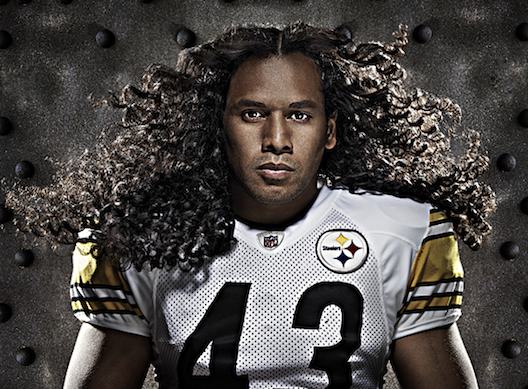 funny pictures football players. Football Player Has Hair