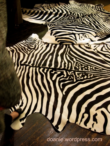 zebra rug cowhide ABC Carpet 1