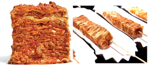 Image result for lasagna on a stick
